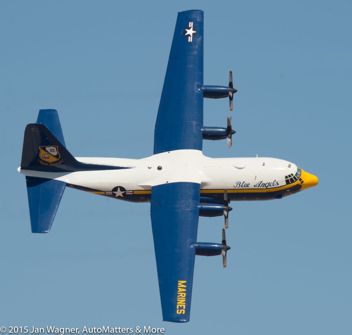 The Blue Angels plane