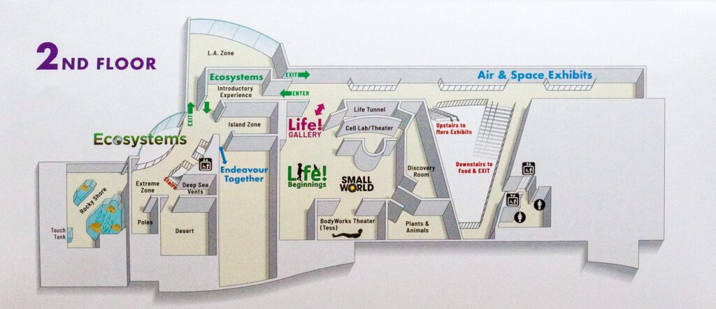 A map of the 2nd floor of a hotel.