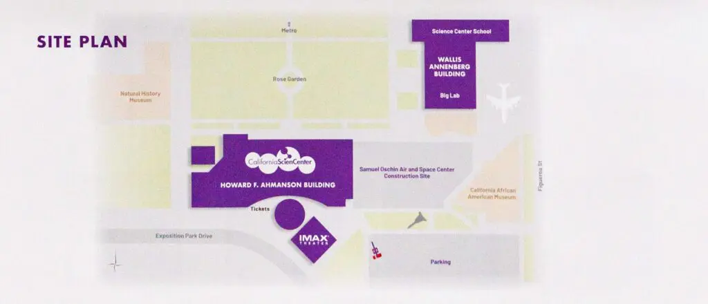 A map showing the location of a purple building.