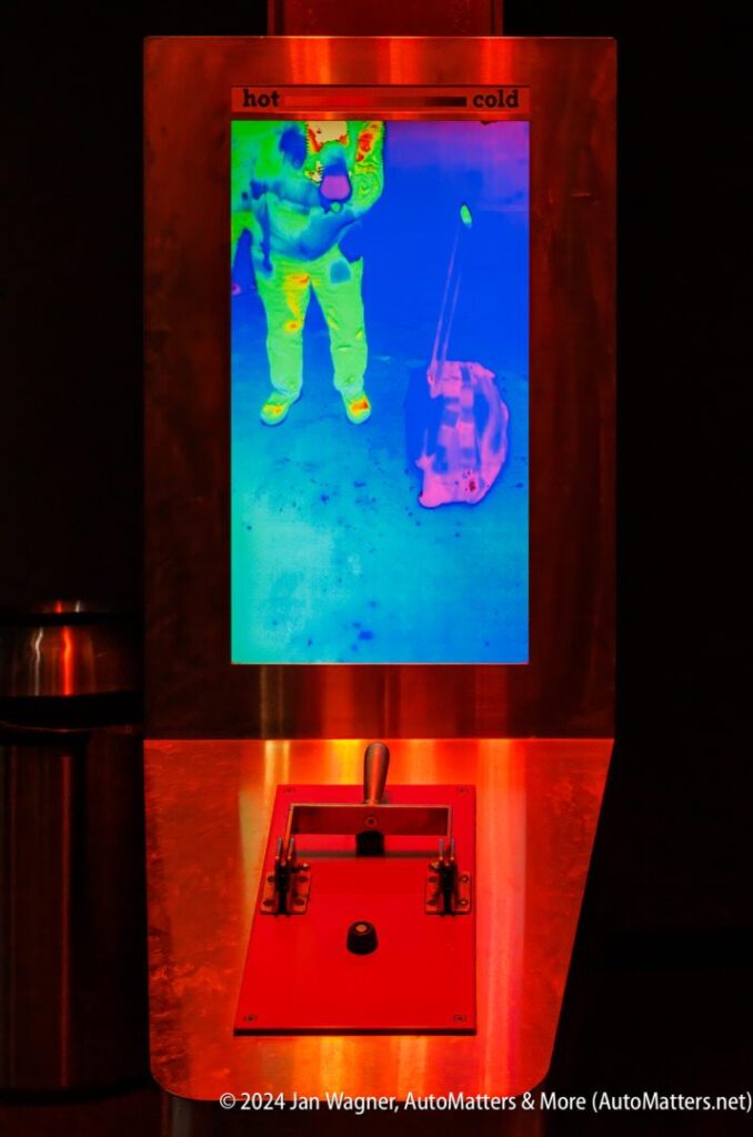 An infrared image of a man in a suit.