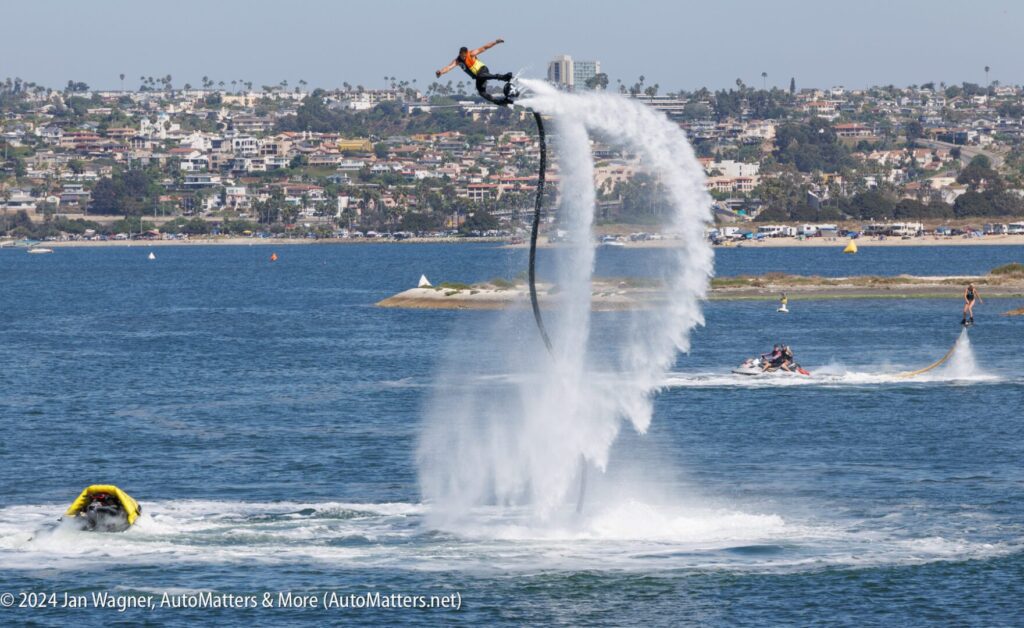 A person on a jet ski.