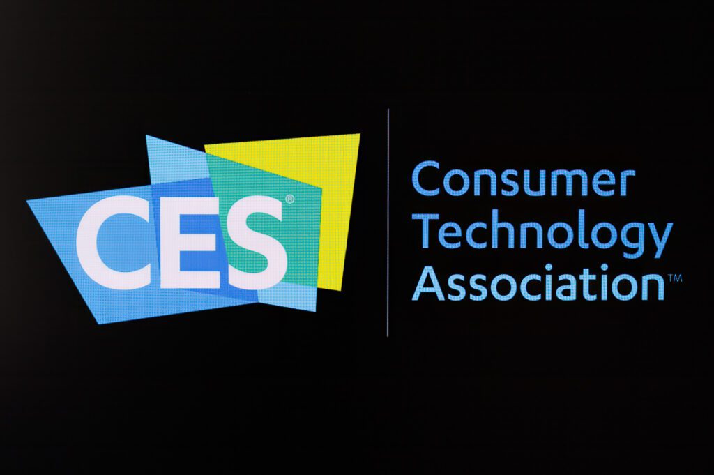 CES logo alongside the Consumer Technology Association text on a black background.