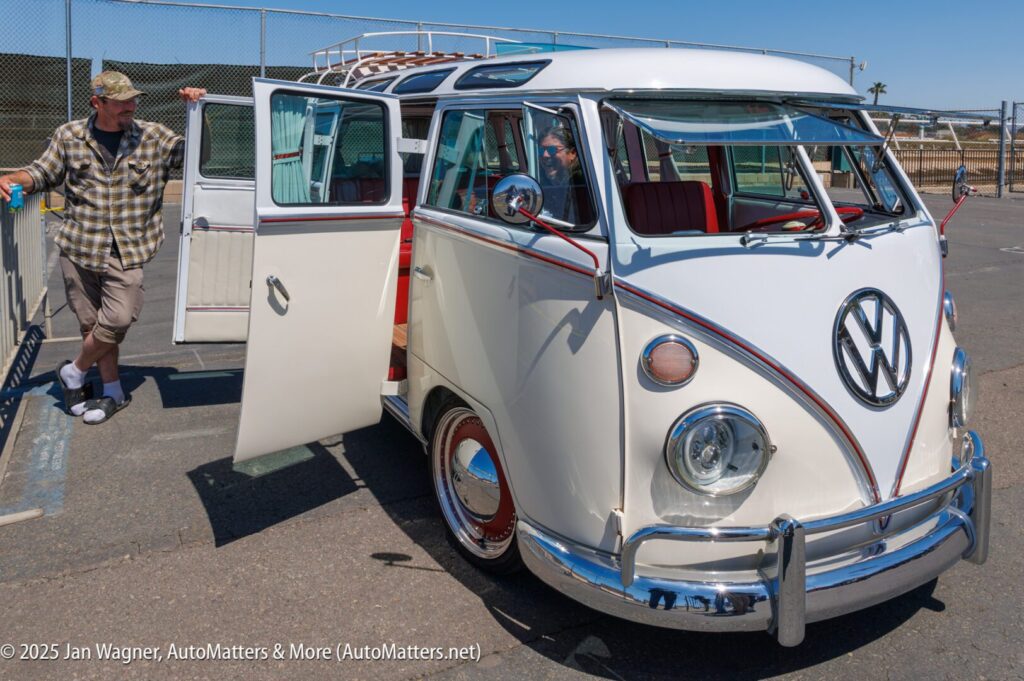 A man in a white van.