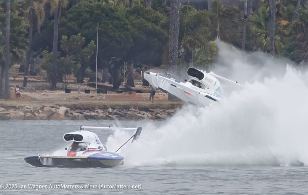 A plane flying over a boat.